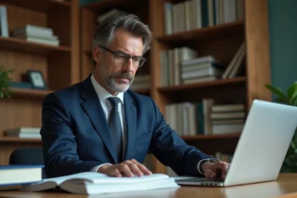 Avocat consultant des documents juridiques liés au barème Macron et au code du travail dans un cabinet d'avocats