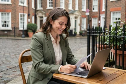 Jeune femme française travaillant dans un café à Dublin après une expatriation réussie grâce à Career Trotter