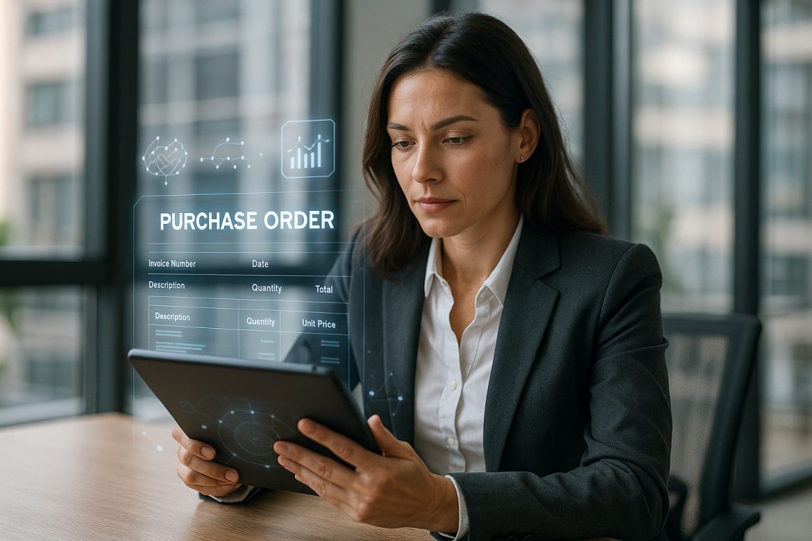 Femme d'affaires utilisant une tablette avec interface holographique