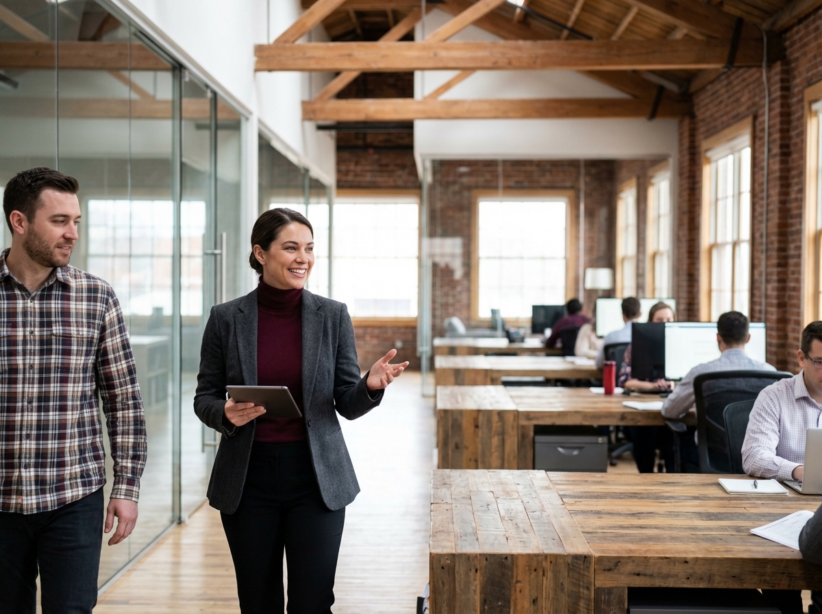 Gestionnaire d facilities dans un espace de bureau rénové