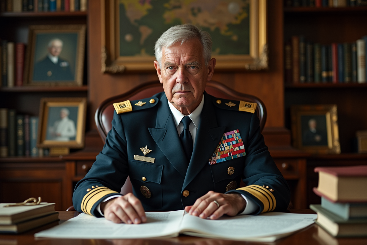 Officier militaire en uniforme d